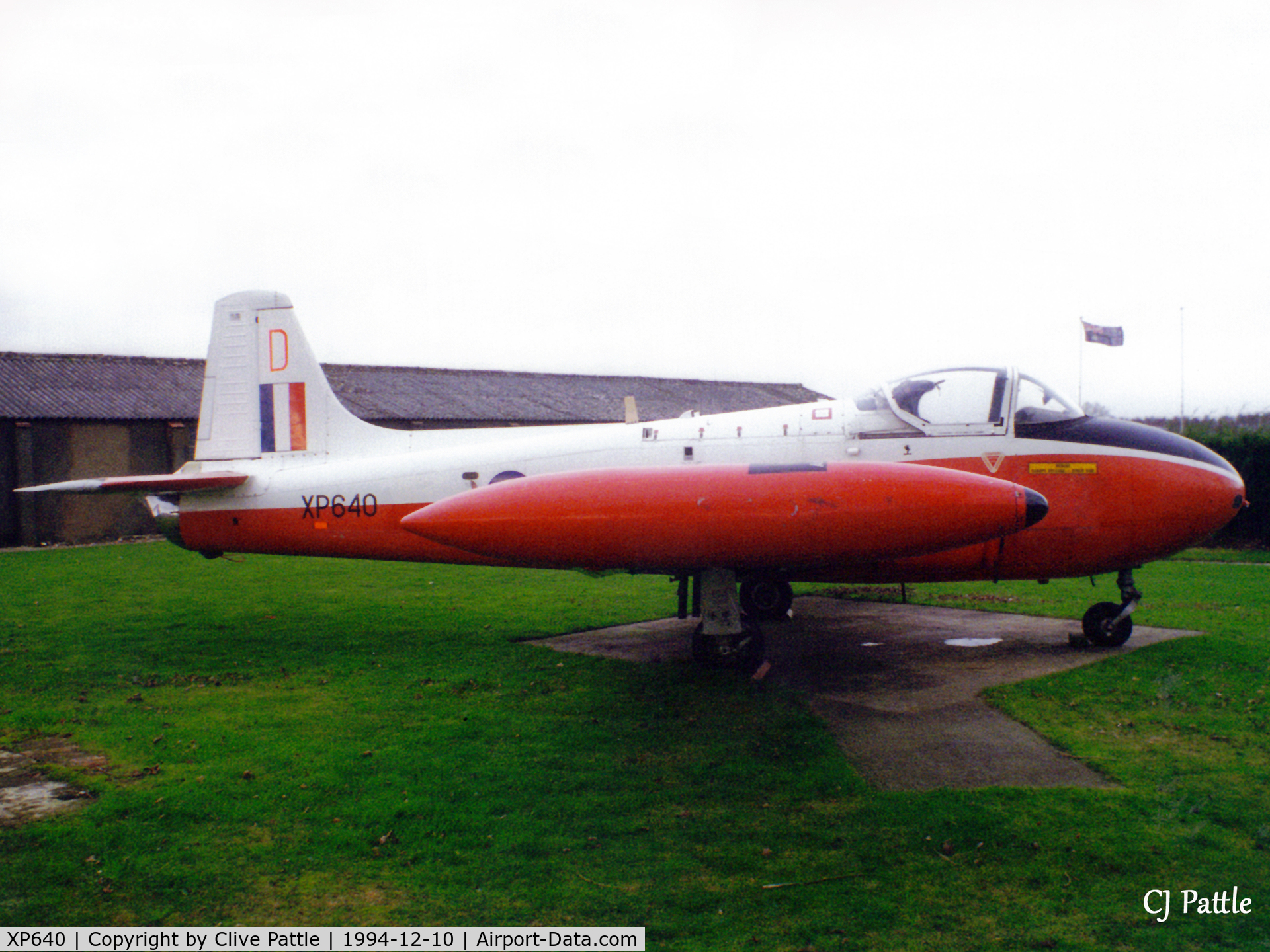 XP640, BAC 84 Jet Provost T.4 C/N PAC/W/16912, Externally displayed at the YAM, Elvington, Dec '94