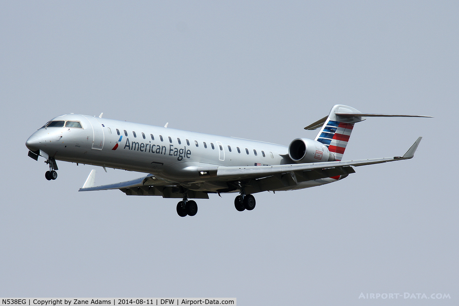 N538EG, Bombardier CRJ-702 (CL-600-2C10) Regional Jet C/N 10317, New Paint American Eagle at DFW Airport
