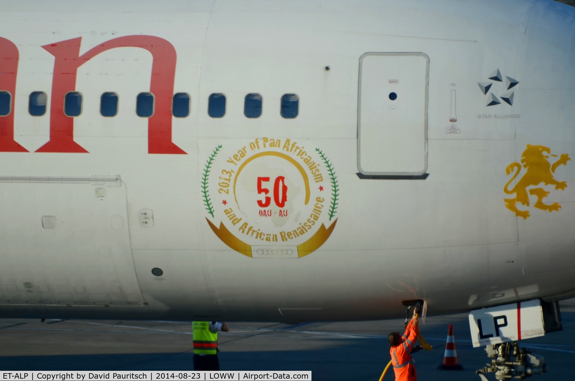 ET-ALP, 2005 Boeing 767-360/ER C/N 33769, Special stickers