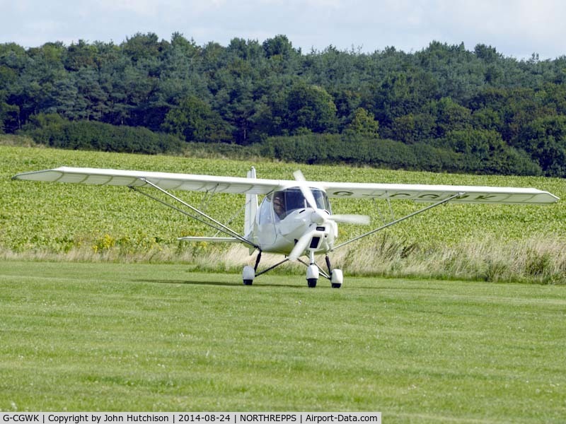 G-CGWK, 2011 Comco Ikarus C42 FB80 C/N 1103-7133, Photo taken at Northrepps Aerodrome this is a privately owned airfield south west of the village of Northrepps, North Norfolk, England approximately 3 mi south south east of Cromer