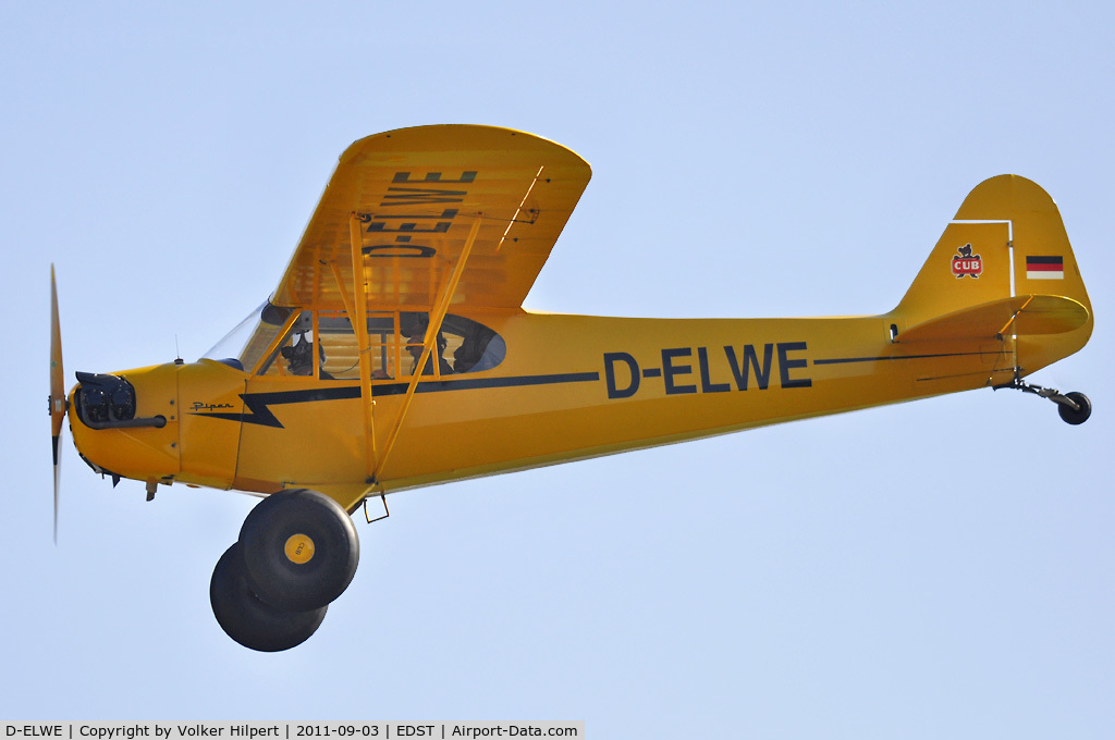 D-ELWE, 1945 Piper J-3C-65 Cub Cub C/N 15081, at Hahnweide