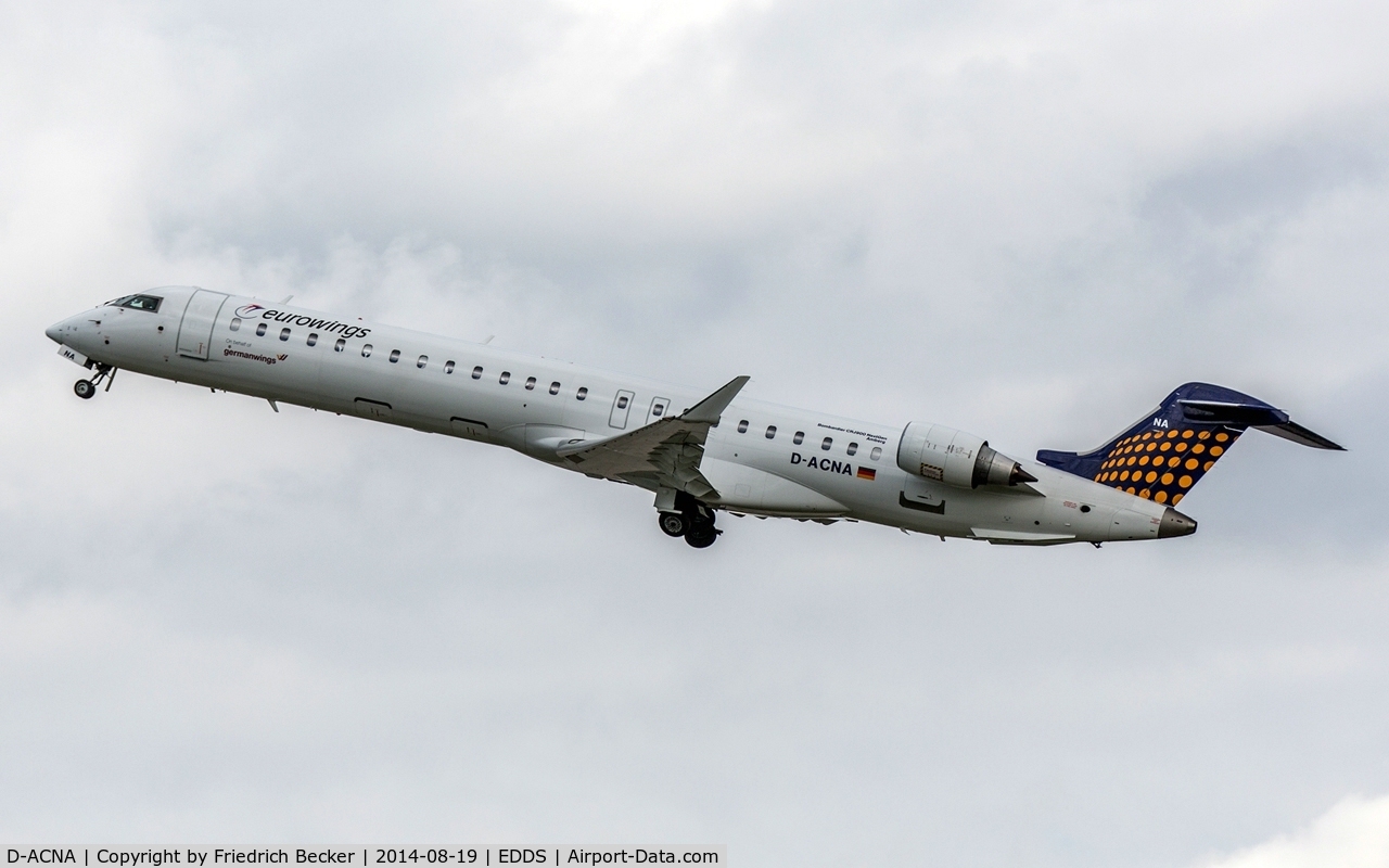 D-ACNA, 2009 Bombardier CRJ-900 NG (CL-600-2D24) C/N 15229, departure from Stuttgart