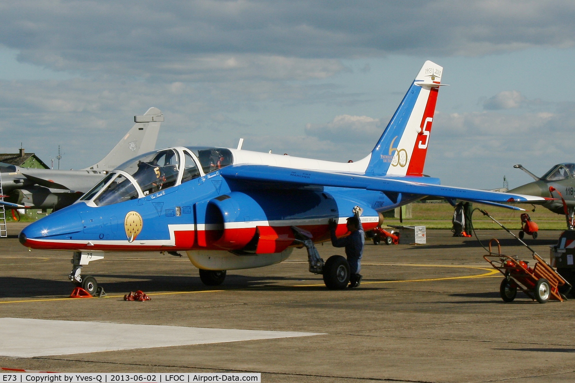 E73, Dassault-Dornier Alpha Jet E C/N E73, Dassault-Dornier Alpha Jet E (F-TENE), Athos 05 of Patrouille De France in 2012, Châteaudun Air Base 279 (LFOC) Open day 2013