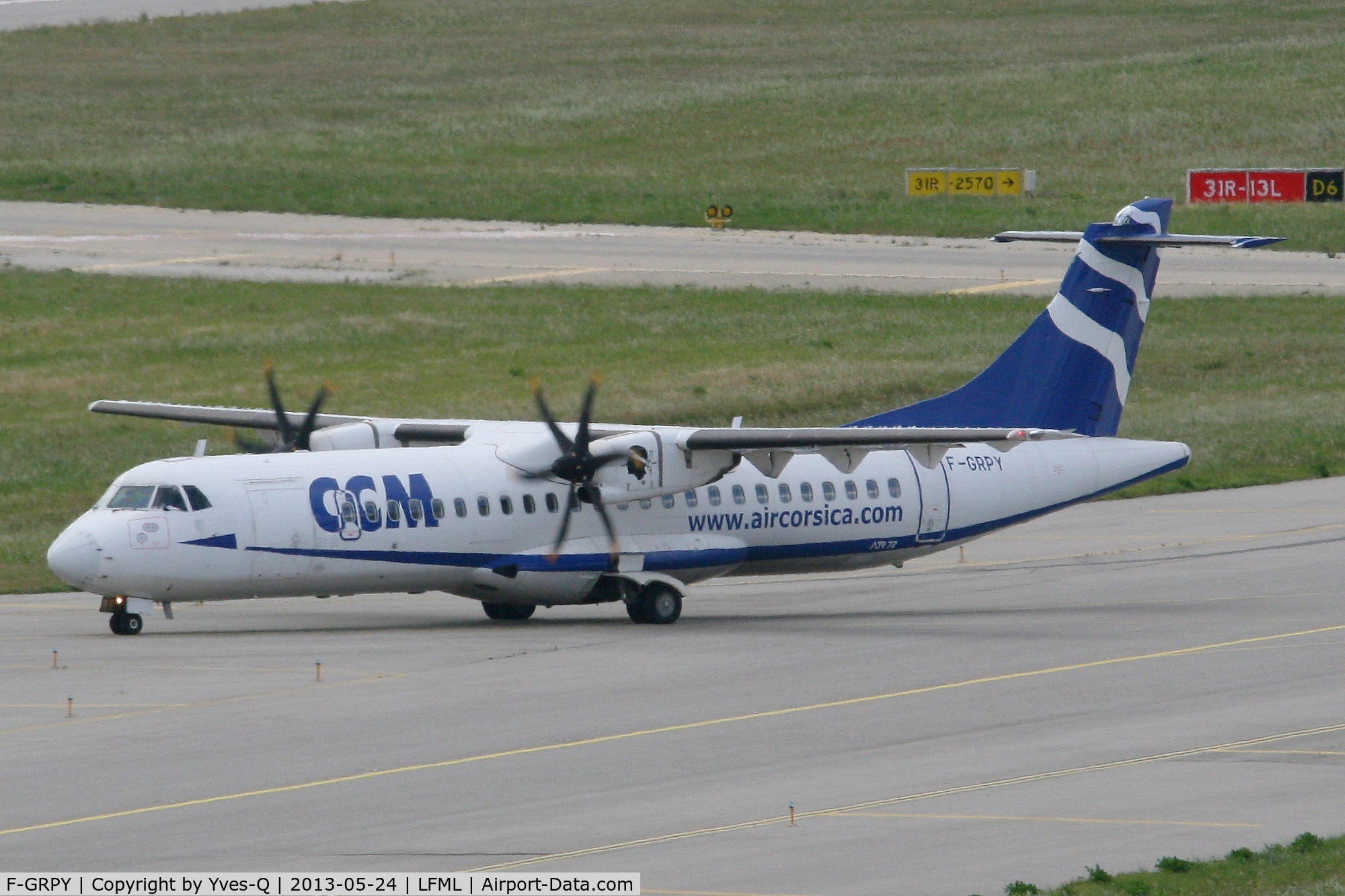 F-GRPY, 2007 ATR 72-500 C/N 742, ATR 72-500, Taxiing to holding point Rwy 31R, Marseille-Marignane Airport (LFML-MRS)