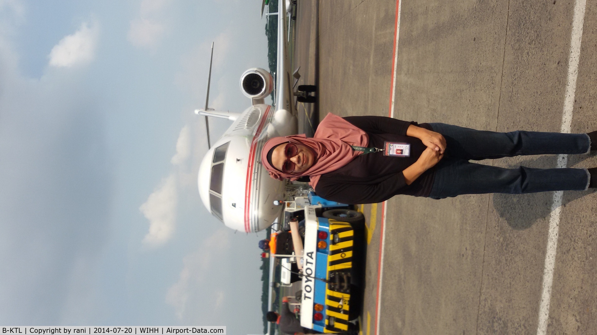 B-KTL, 2010 Bombardier BD-700-1A10 Global 6000 C/N 9415, ground handling at WIHH airport Indonesia