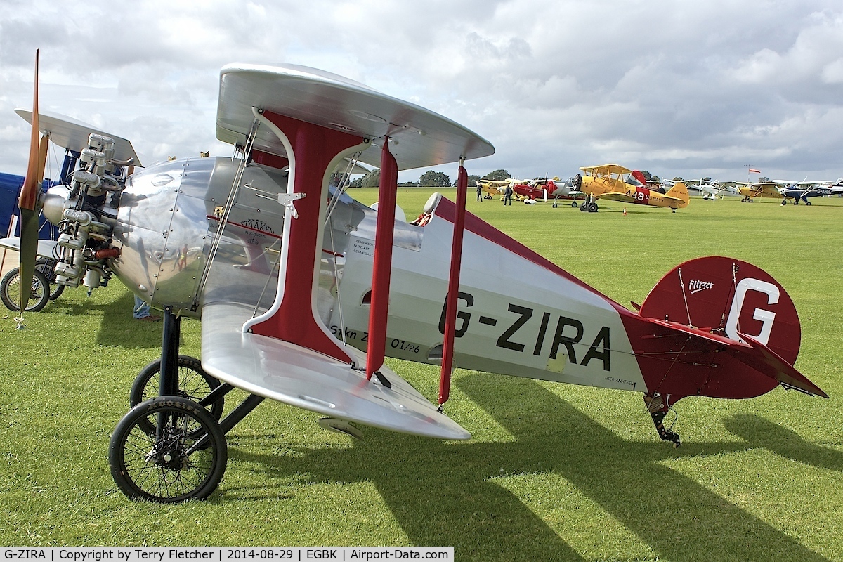 G-ZIRA, 2008 Flitzer Z-1RA Stummelflitzer C/N PFA 342-14596, Displayed at 2014 LAA Rally