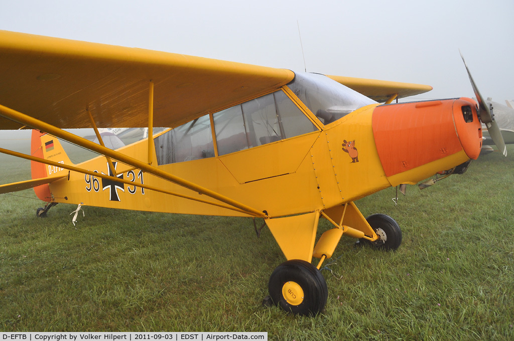 D-EFTB, 1954 Piper L-18C Super Cub (PA-18-95) C/N 18-3455, at Hahnweide