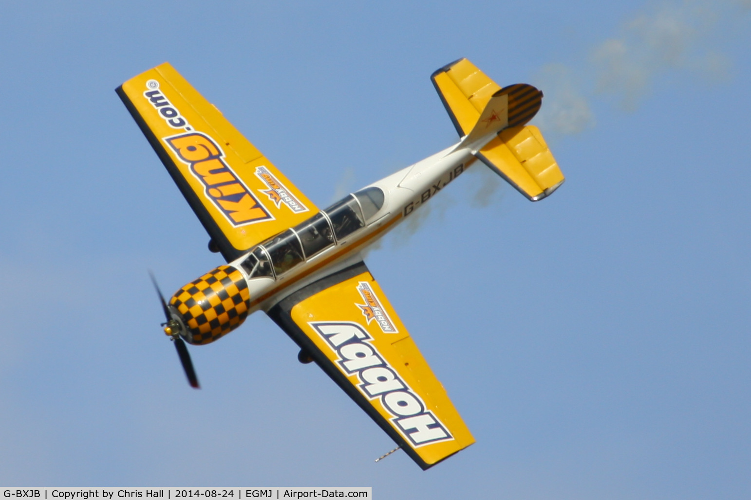 G-BXJB, 1987 Bacau Yak-52 C/N 877403, at the Little Gransden Airshow 2014