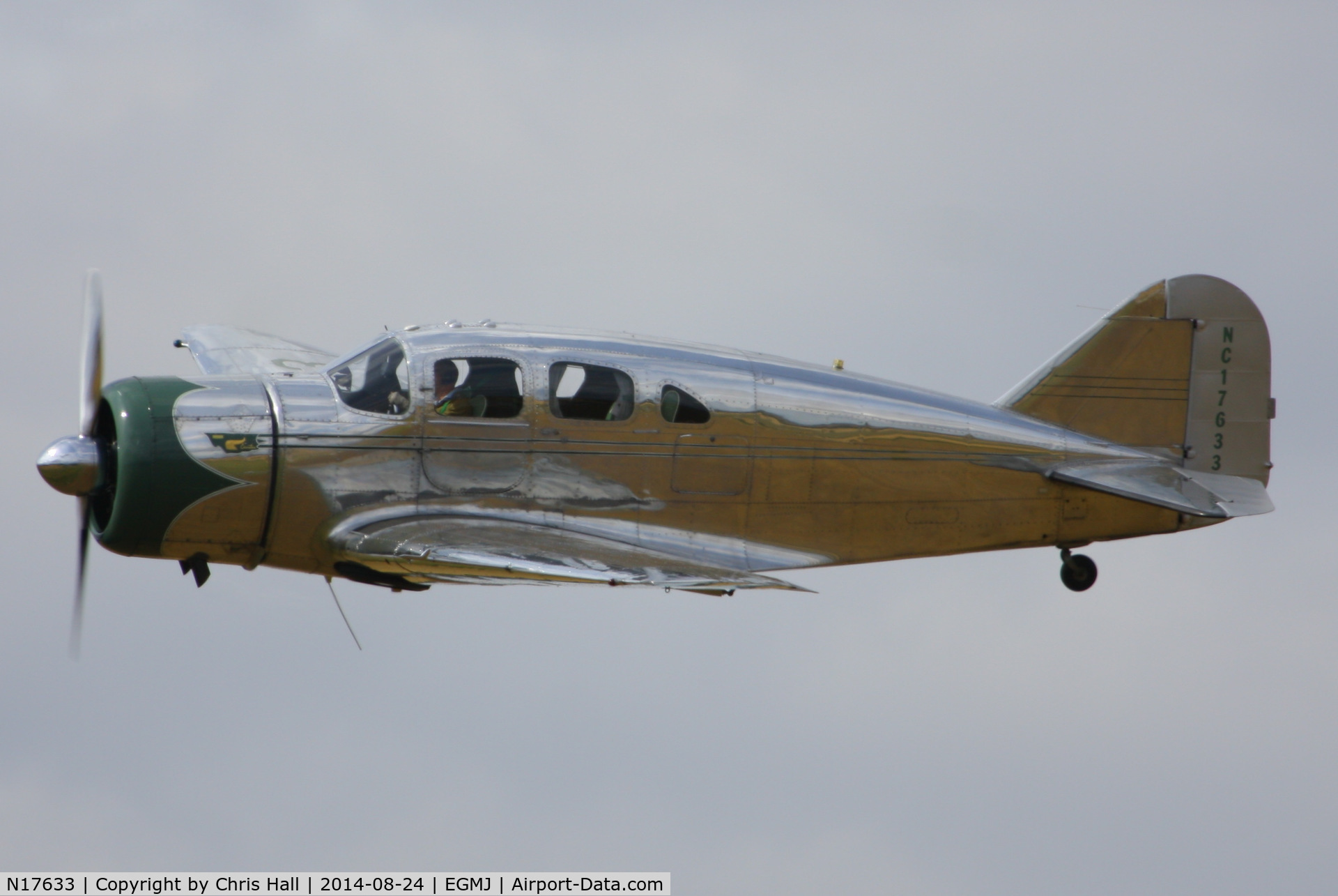 N17633, 1939 Spartan 7W Executive C/N 21, at the Little Gransden Airshow 2014