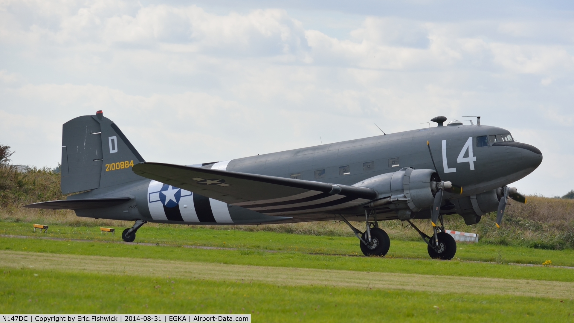 N147DC, 1943 Douglas C-47A-75-DL Skytrain C/N 19347, 2. N473DC ready to display at the superb 25th Anniversary RAFA Shoreham Airshow.