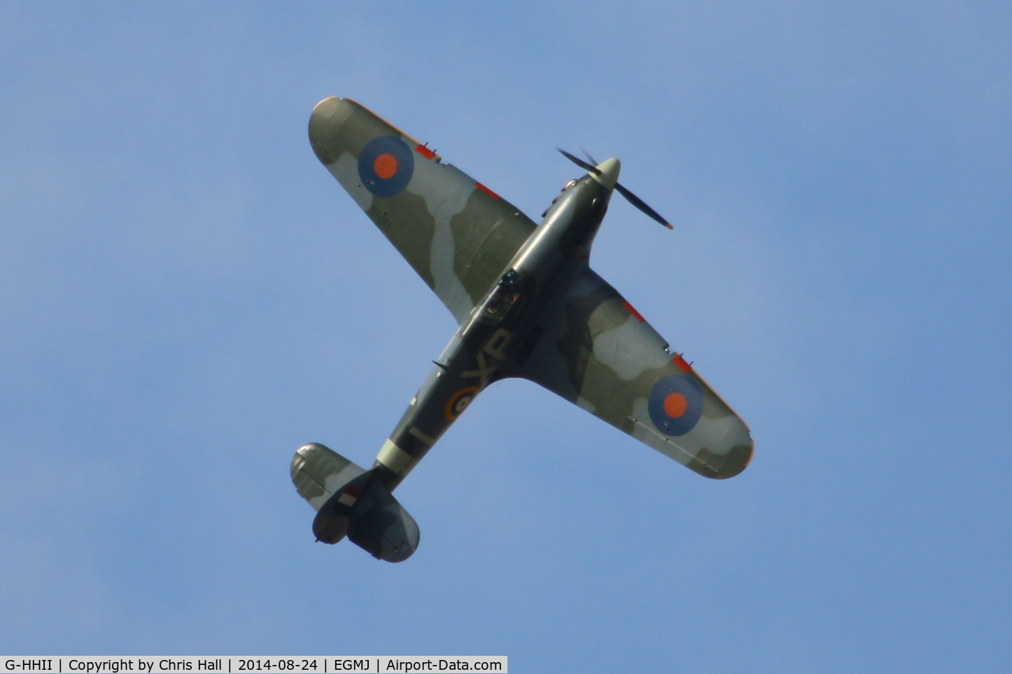 G-HHII, 1940 Hawker (CCF) Hurricane Mk2B C/N CCF/R20023, at the Little Gransden Airshow 2014