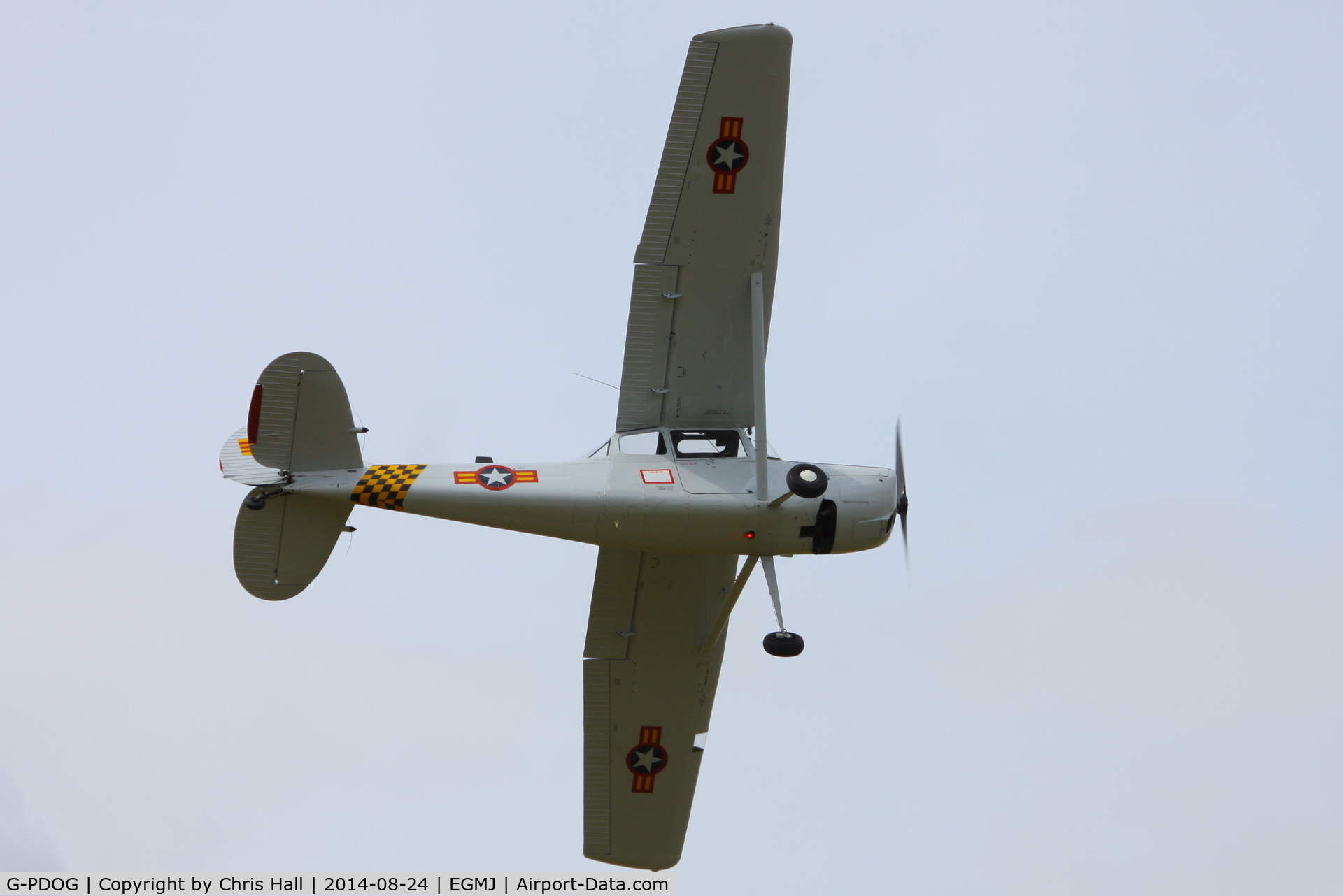 G-PDOG, 1957 Cessna 305C C/N 24550, at the Little Gransden Airshow 2014