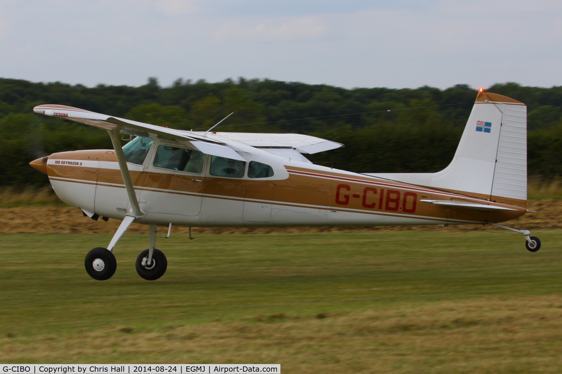 G-CIBO, 1981 Cessna 180K Skywagon C/N 18053177, at the Little Gransden Airshow 2014