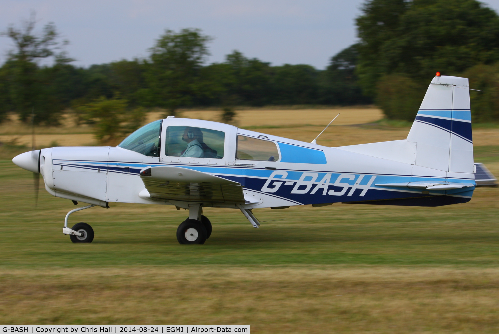 G-BASH, 1973 Grumman American AA-5 Traveler C/N AA5-0319, at the Little Gransden Airshow 2014