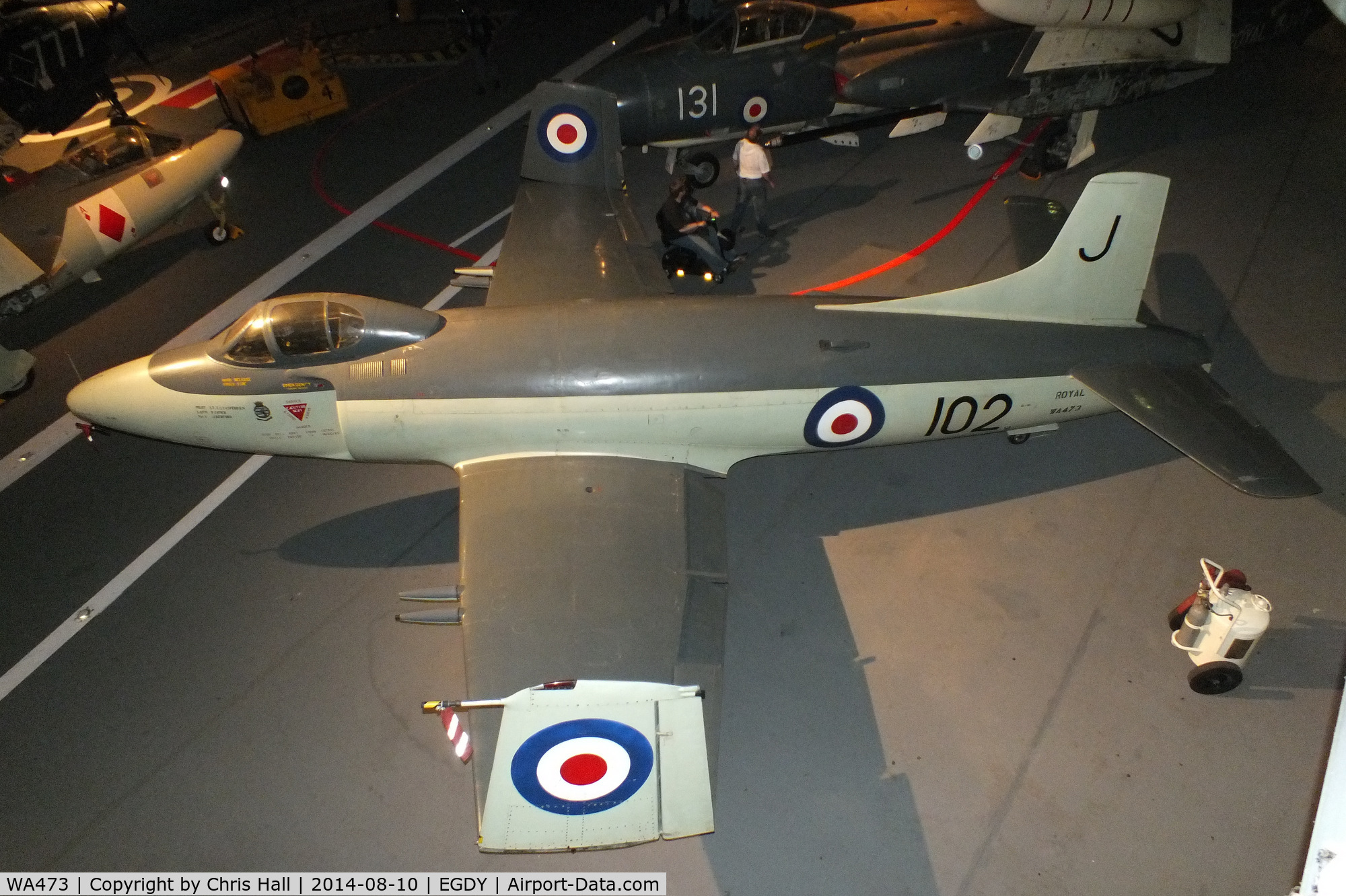 WA473, Supermarine Attacker F.1 C/N Not found WA473, at the FAA Museum, Yeovilton