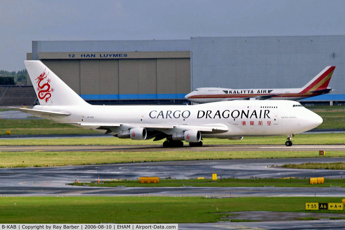 B-KAB, 1986 Boeing 747-312 C/N 23409, Boeing 747-312SF [23409] (Dragonair Cargo) Amsterdam-Schiphol~PH 10/08/2006