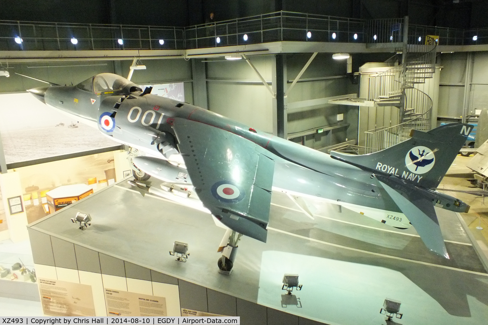 XZ493, 1980 British Aerospace Sea Harrier FRS.1 C/N 41H-912017, at the FAA Museum, Yeovilton