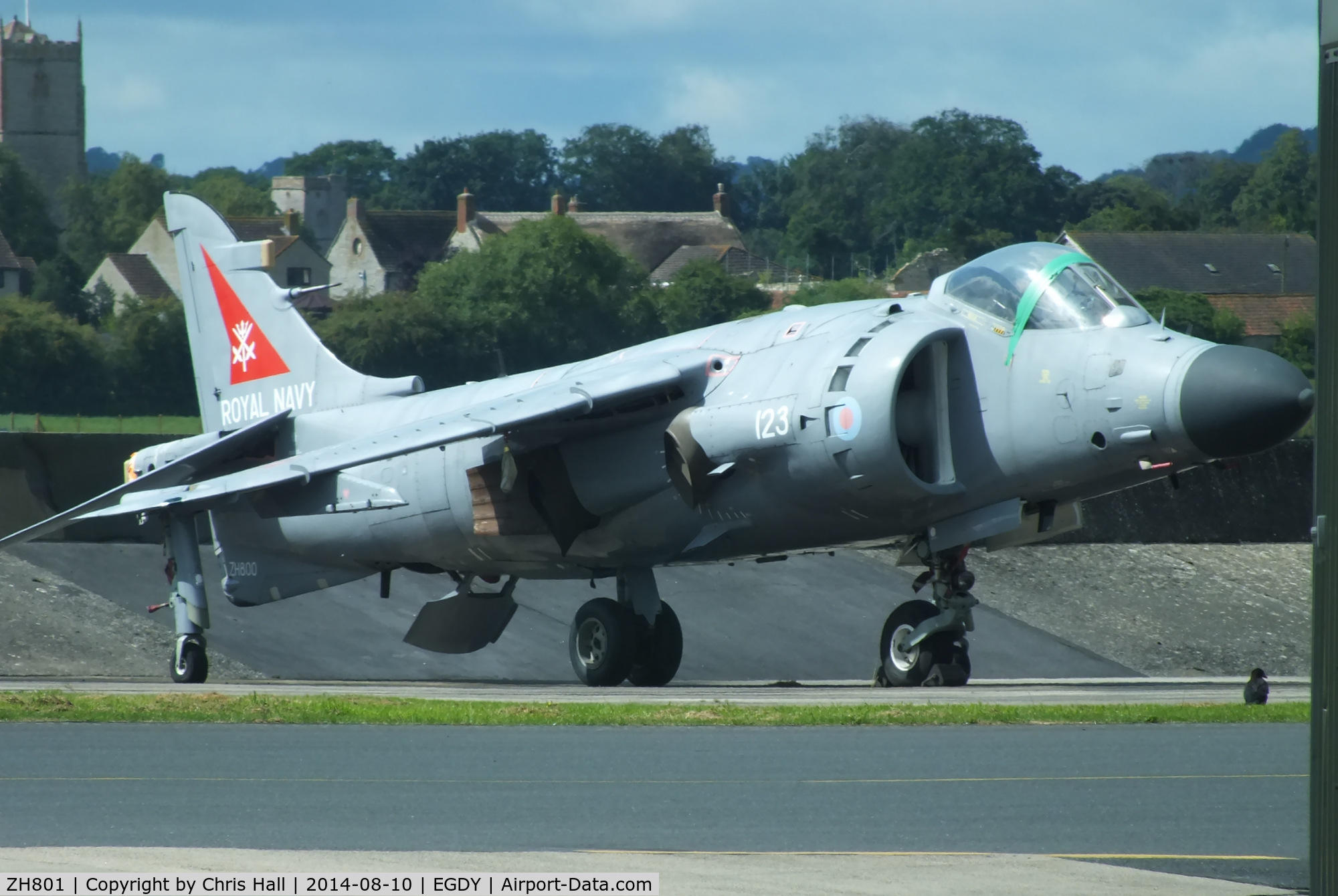 ZH801, 1996 British Aerospace Sea Harrier F/A.2 C/N NB06, displayed outside of the FAA Museum, Yeovilton