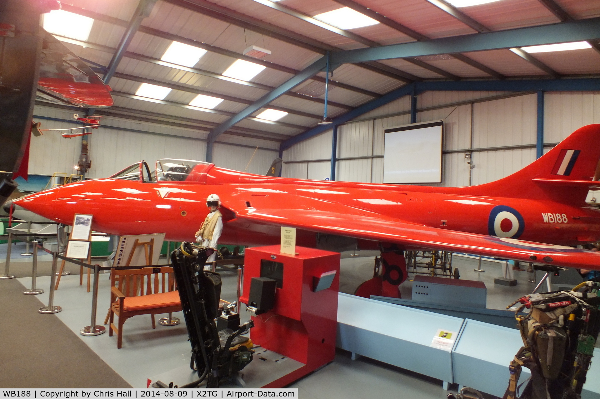 WB188, 1951 Hawker Hunter F.3 C/N 41H/665401, at the Tangmere Military Aviation Museum