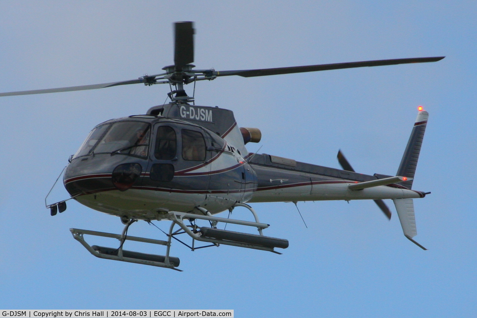 G-DJSM, 2013 Eurocopter AS-350B-3 Ecureuil Ecureuil C/N 7737, departing from Manchester