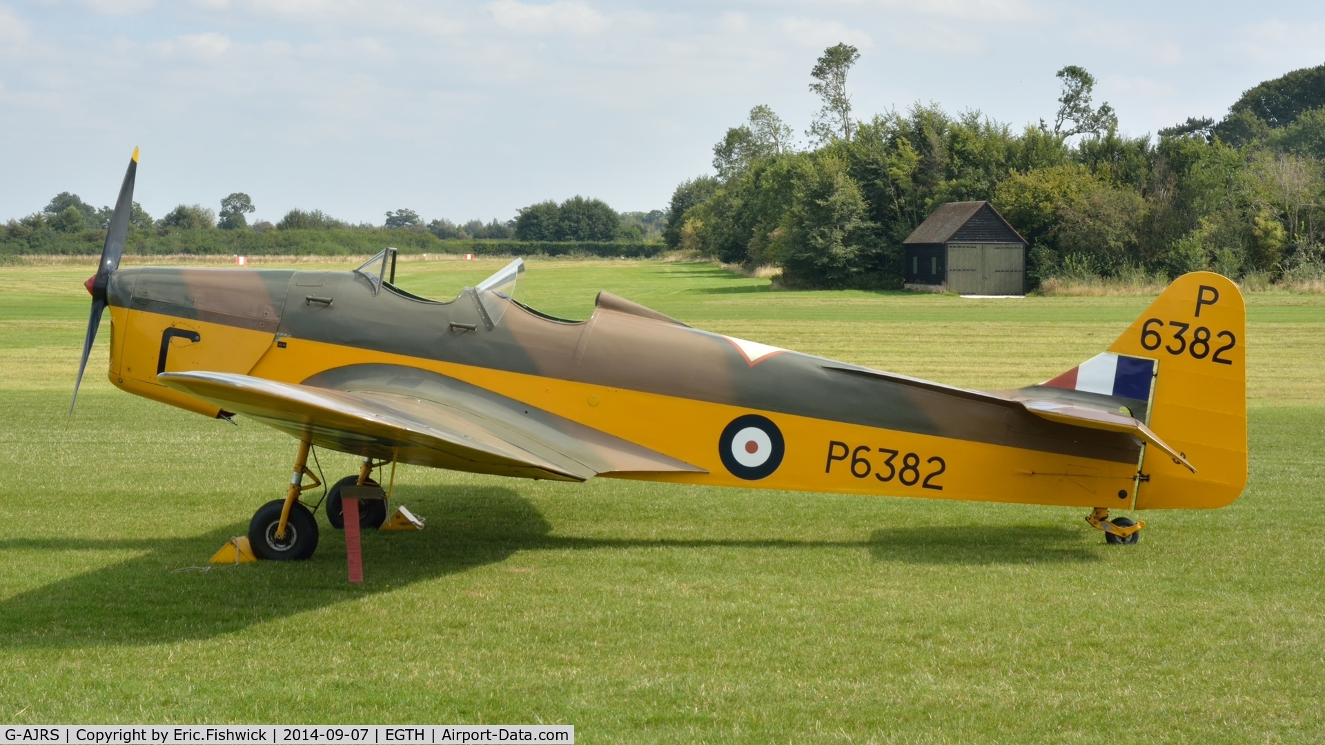 G-AJRS, 1939 Miles M14A Magister C/N 1750, 1. P6382 at Shuttleworth Pagent Airshow, Sep. 2014.