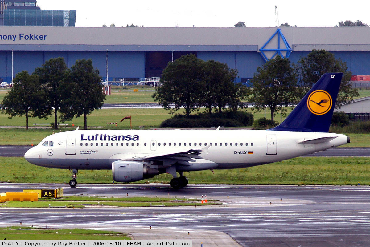 D-AILY, 1998 Airbus A319-114 C/N 875, Airbus A319-114 [0875] (Lufthansa) Amsterdam-Schiphol~PH 10/08/2006