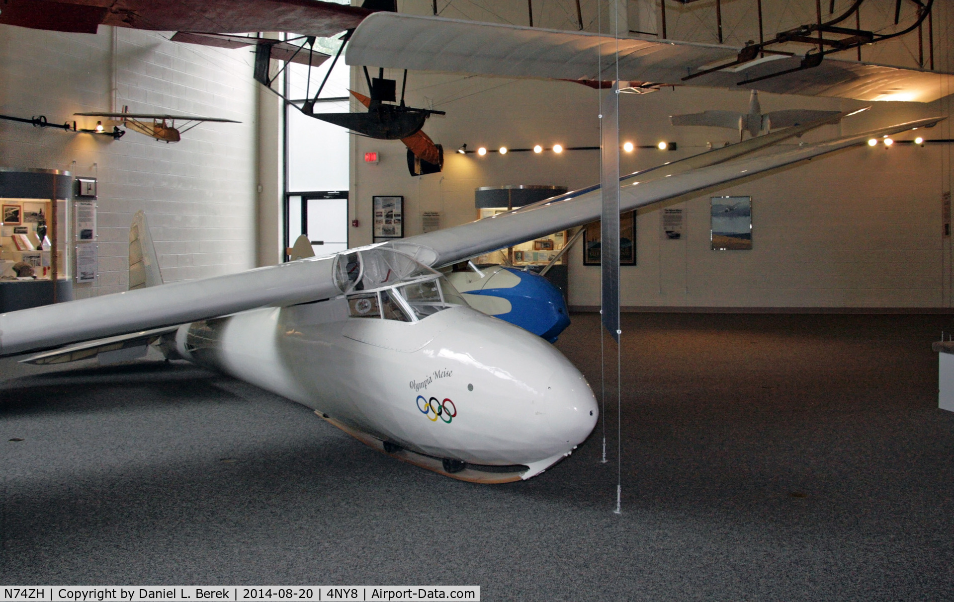 N74ZH, 1947 Nord 2000 C/N 051, This elegant glider is on display at the National Soaring Museum.
