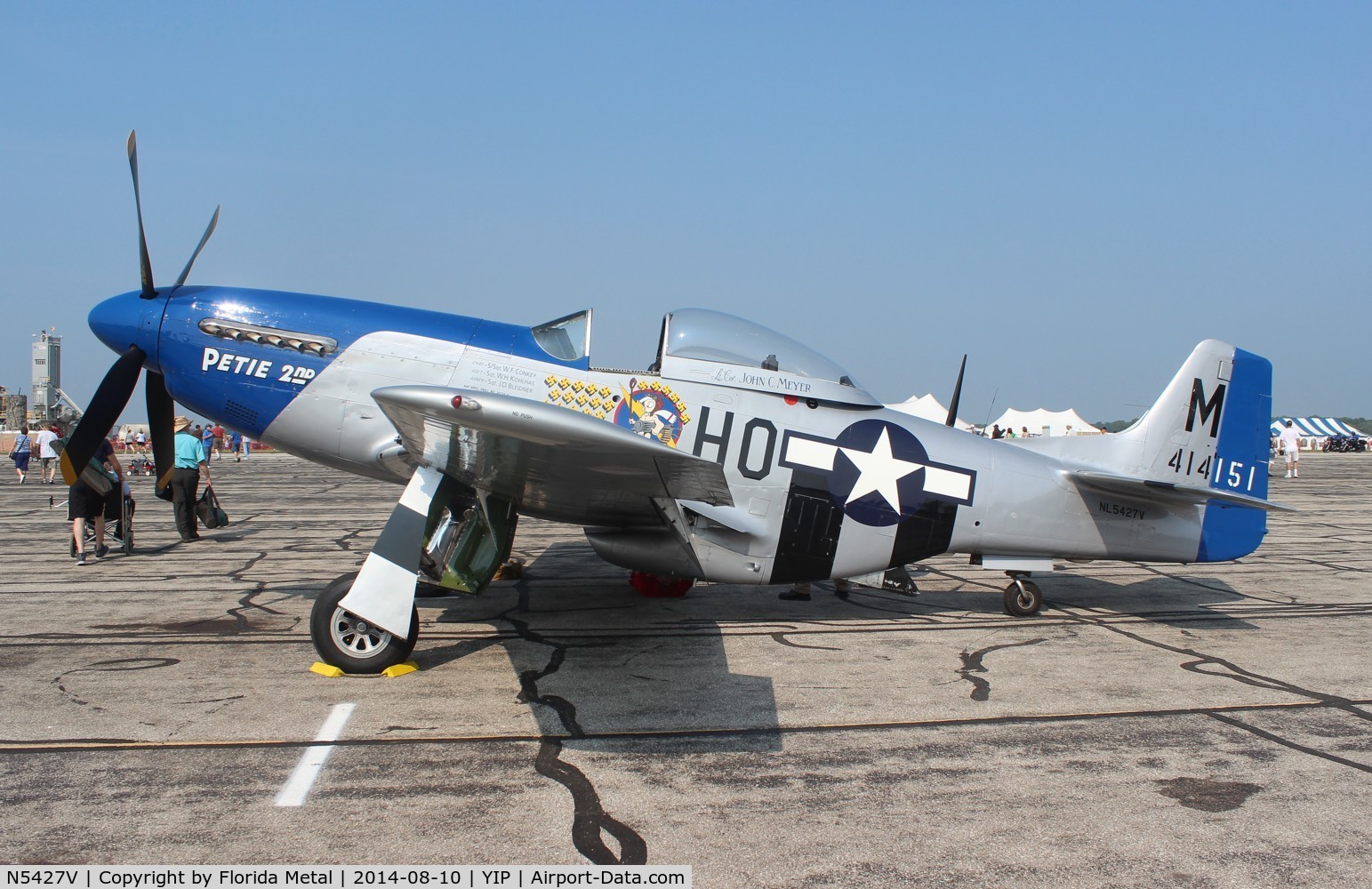 N5427V, 1944 North American F-51D Mustang C/N 44-72942, P-51D Petie 2nd at Thunder Over Michigan