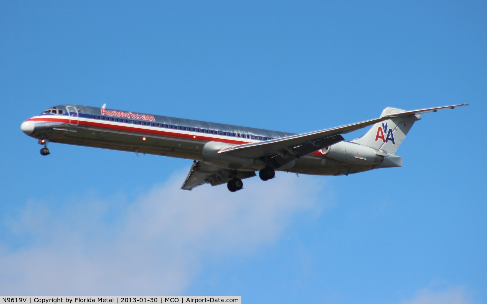 N9619V, 1997 McDonnell Douglas MD-83 (DC-9-83) C/N 53566, American MD-83