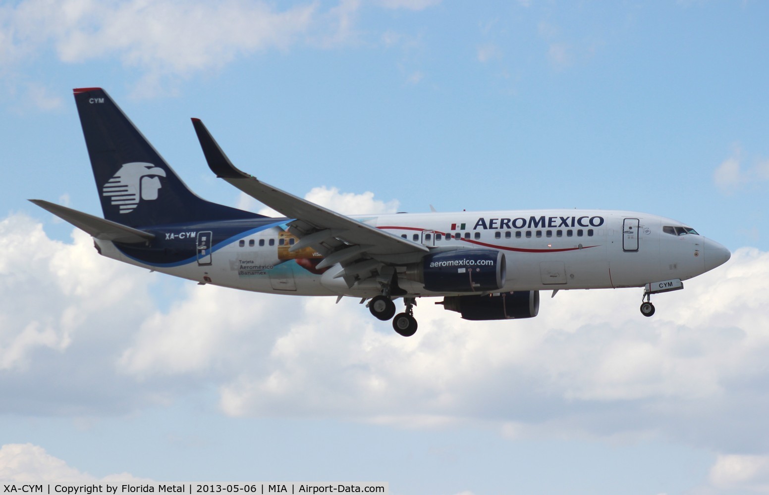 XA-CYM, 2007 Boeing 737-752 C/N 35124, Aeromexico 737-700