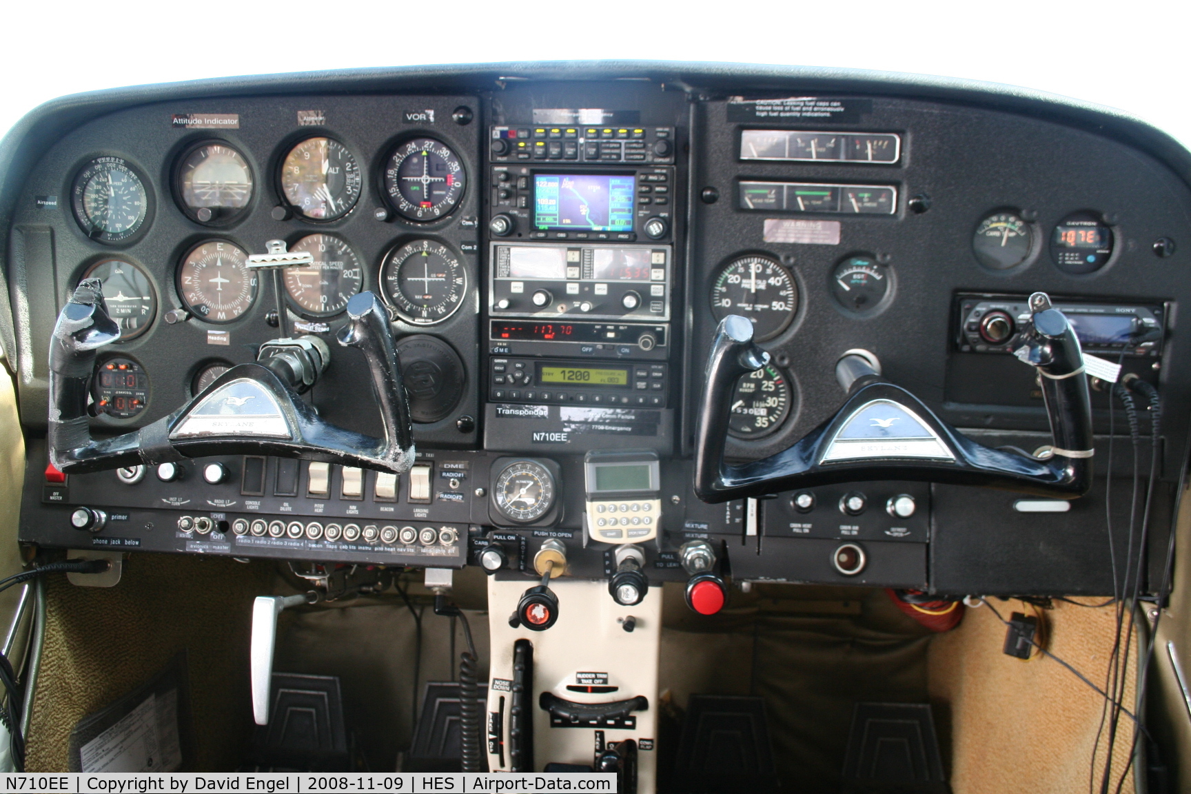 N710EE, 1968 Cessna 182M Skylane C/N 18259483, Instrument panel for N710EE