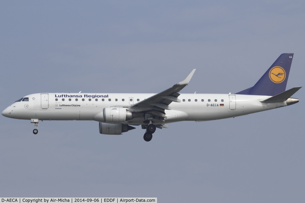 D-AECA, 2009 Embraer 190LR (ERJ-190-100LR) C/N 19000327, Lufthansa CityLine