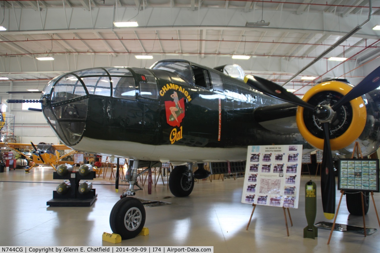N744CG, 1944 North American B-25N Mitchell C/N 108-32141, At the Champaign Aviation Museum