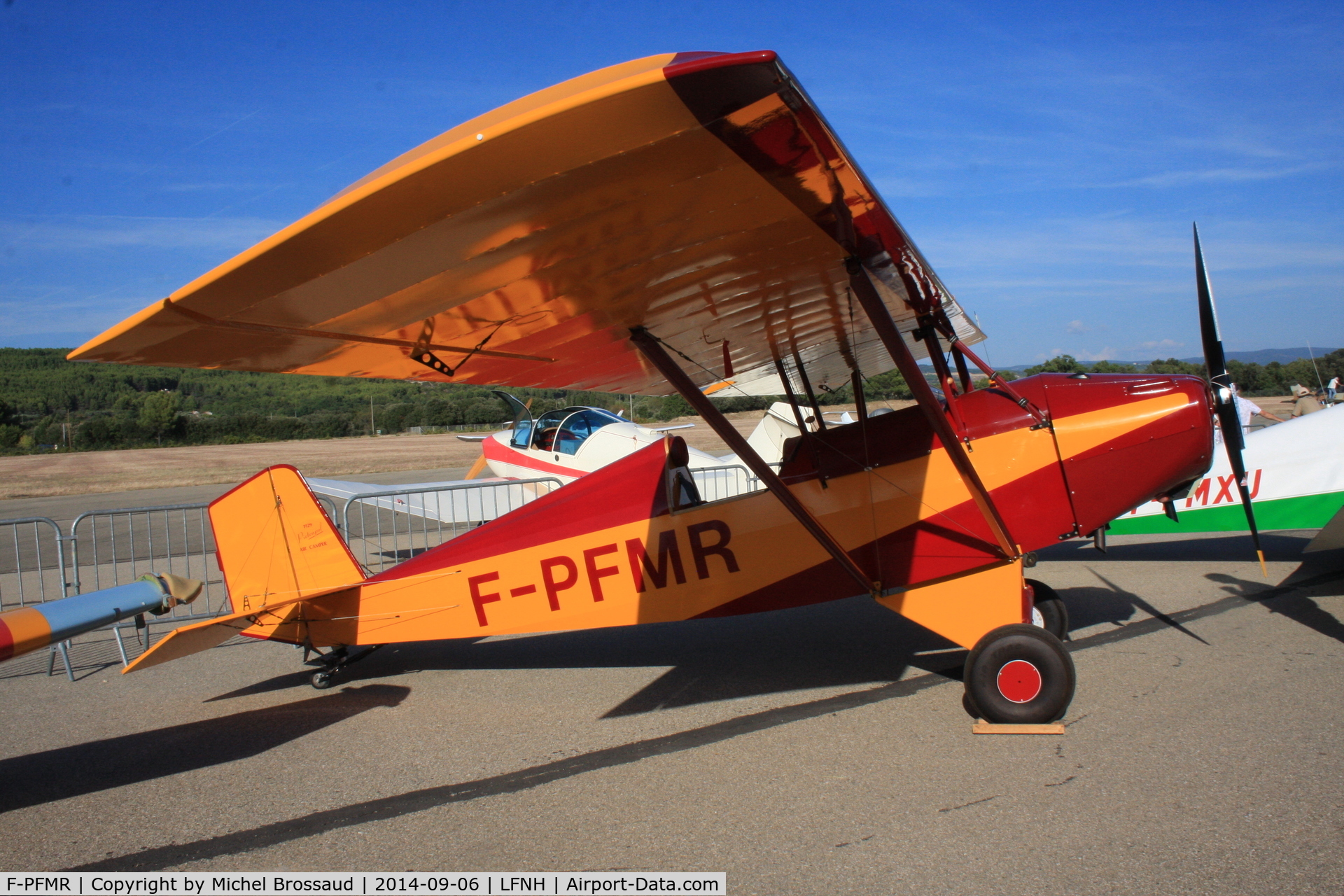 F-PFMR, Pietenpol Air Camper C/N 0041, Seen at Carpentras (LFNH) for RSA airshow 2014