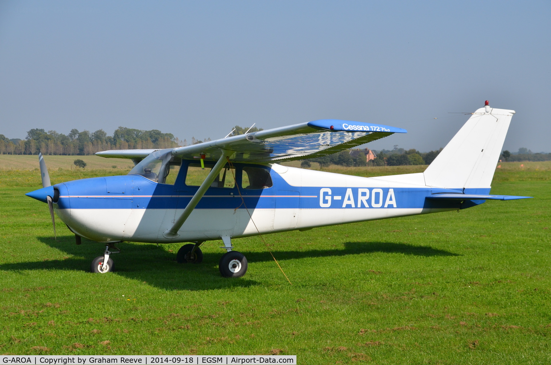 G-AROA, 1961 Cessna 172B C/N 17248628, Parked at Beccles.