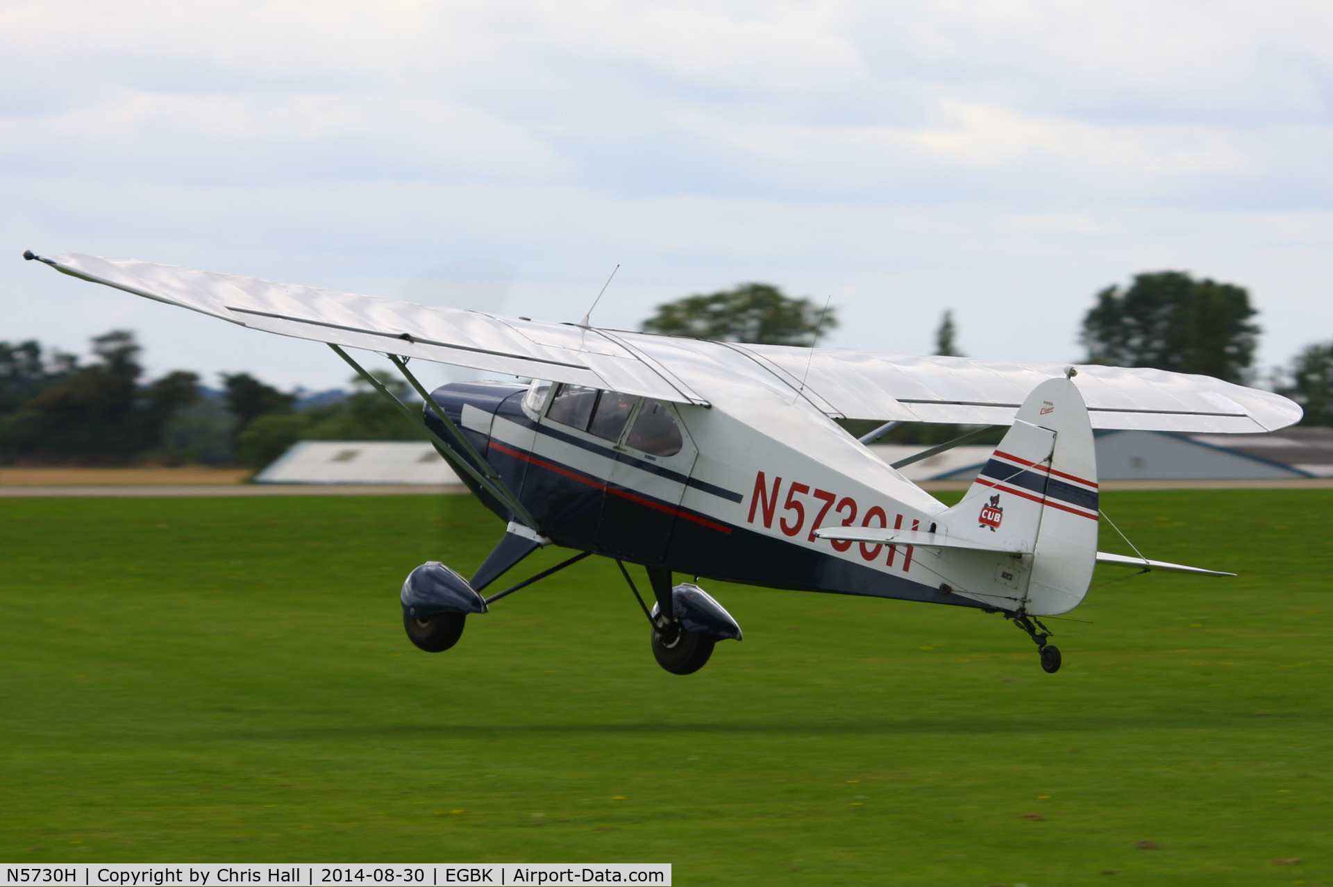 N5730H, 1949 Piper PA-16 Clipper C/N 16-342, at the LAA Rally 2014, Sywell