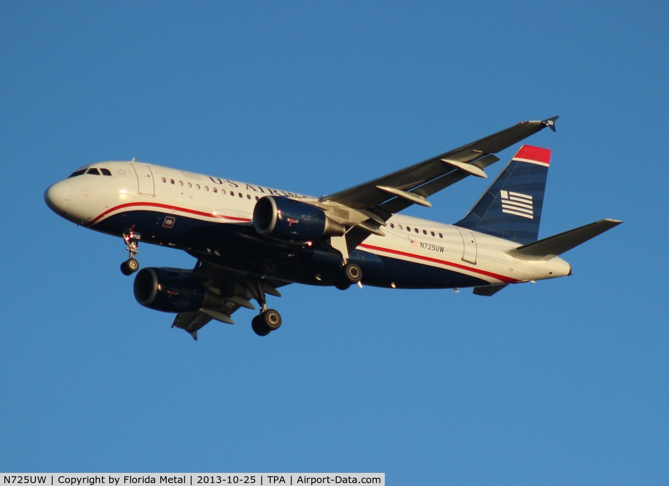 N725UW, 1999 Airbus A319-112 C/N 1135, USAirways A319