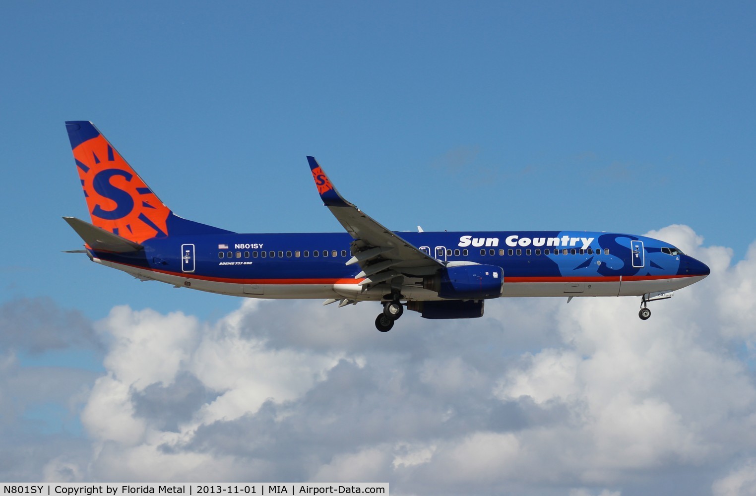 N801SY, 2001 Boeing 737-8Q8 C/N 30332, Sun Country 737-800