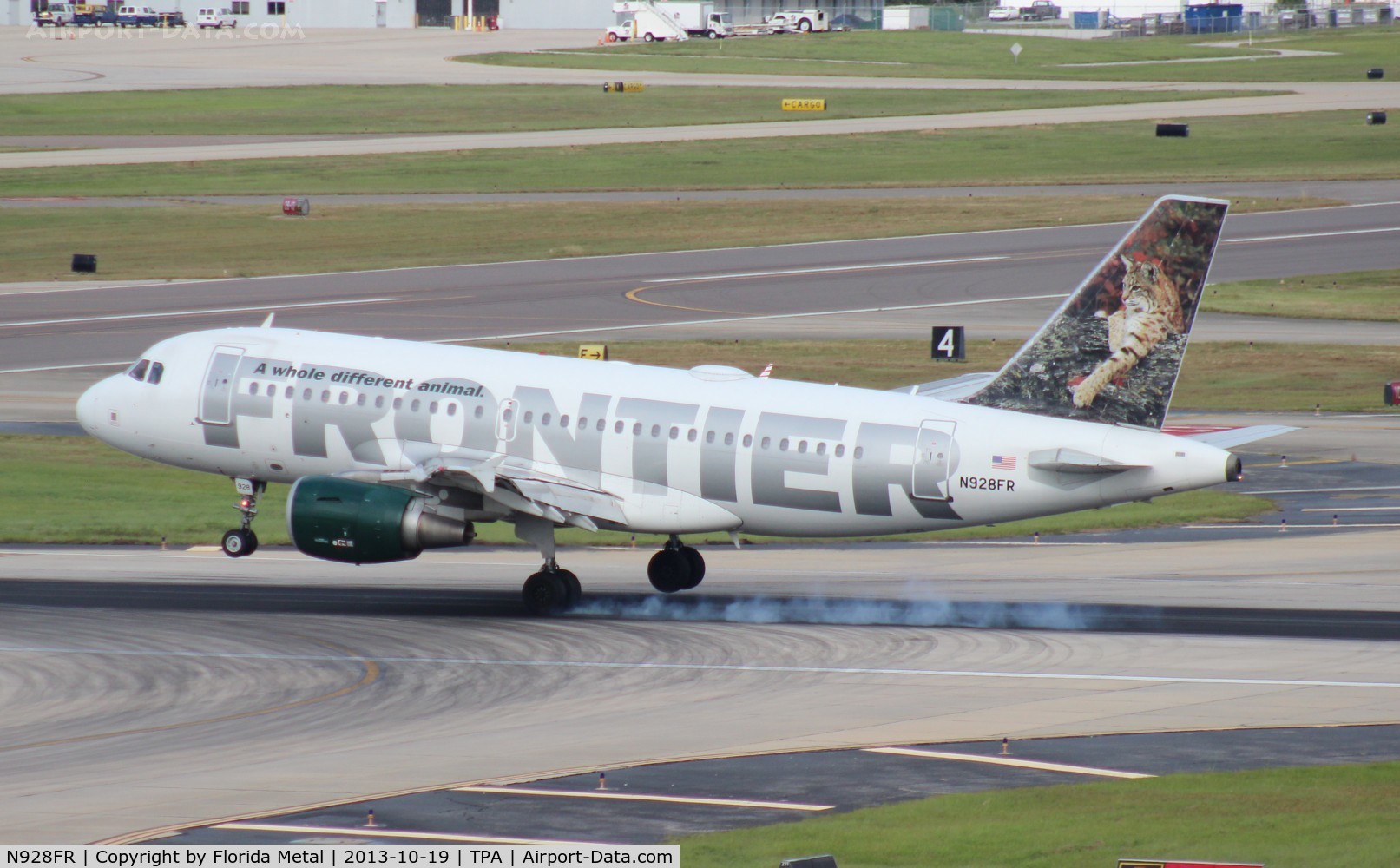 N928FR, 2004 Airbus A319-111 C/N 2236, Hank the Bobcat Frontier A319