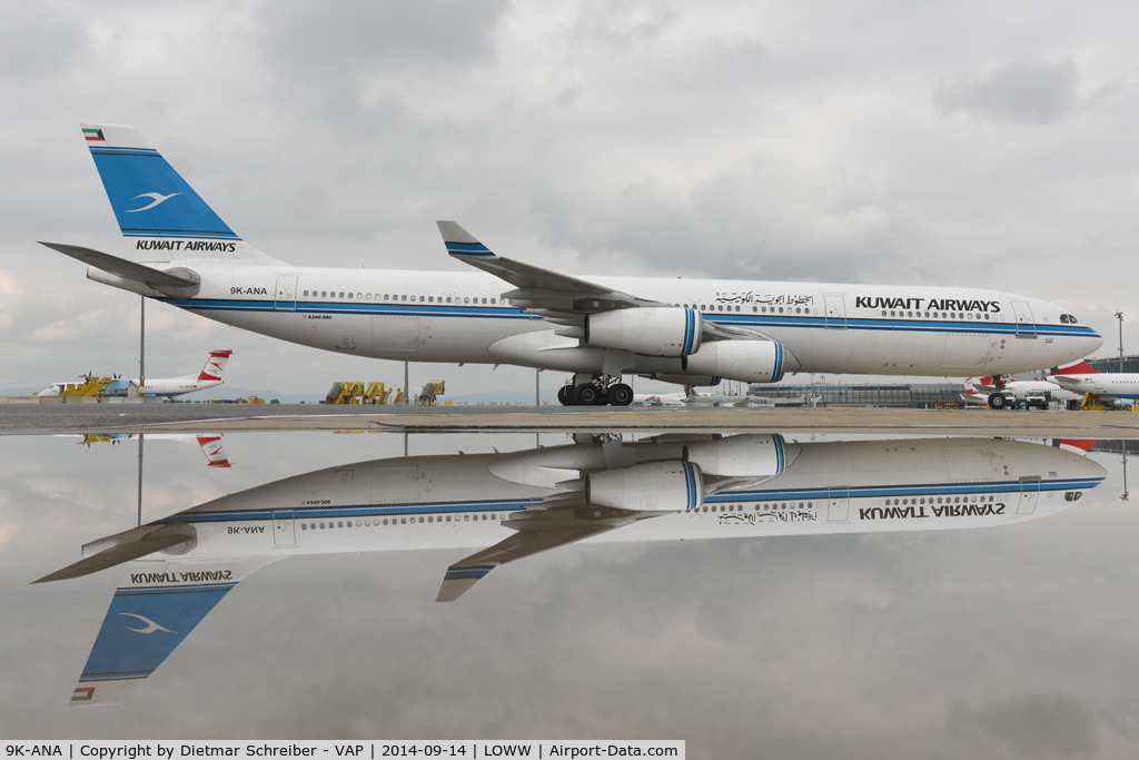 9K-ANA, 1995 Airbus A340-313 C/N 089, Kuwait Airways Airbus 340-300