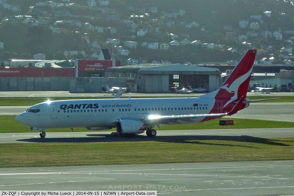 ZK-ZQF, 2011 Boeing 737-838 C/N 34204, At Wellington
