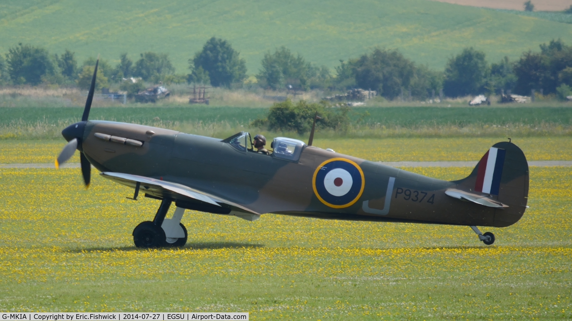 G-MKIA, 1939 Supermarine 300 Spitfire Mk1A C/N 6S/30565, 1. G-MKIA at The Flying Legends Air Show, IWM Duxford. July,2014.
