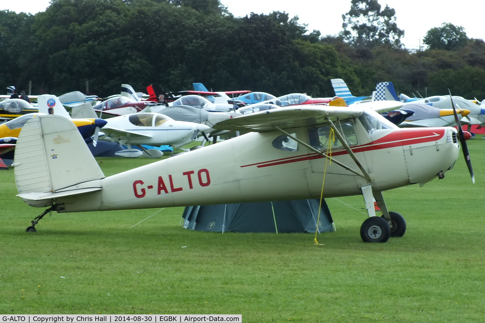 G-ALTO, 1948 Cessna 140 C/N 14253, at the LAA Rally 2014, Sywell