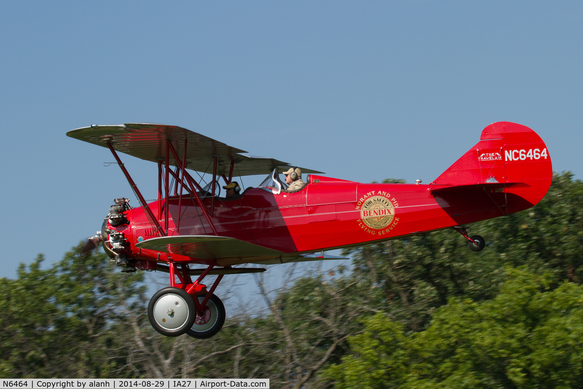N6464, 1928 Curtiss-Wright Travel Air 4000 C/N 785, Landing at Antique Airfield, Blakesburg