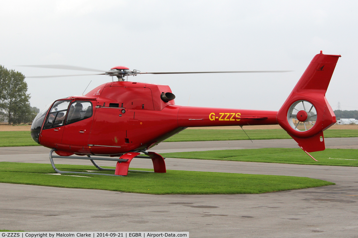 G-ZZZS, 2002 Eurocopter EC-120B Colibri C/N 1321, A very photogenic Eurocopter EC-120B Colibri at The Real Aeroplane Club's Helicopter Fly-in, Breighton Airfield, September 21 2014.