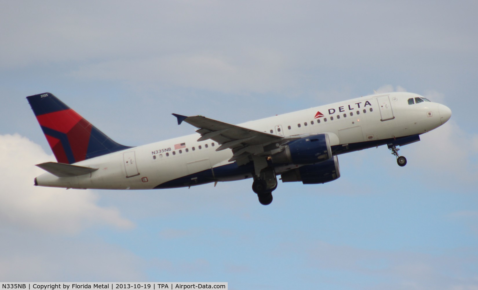 N335NB, 2002 Airbus A319-114 C/N 1662, Delta A319