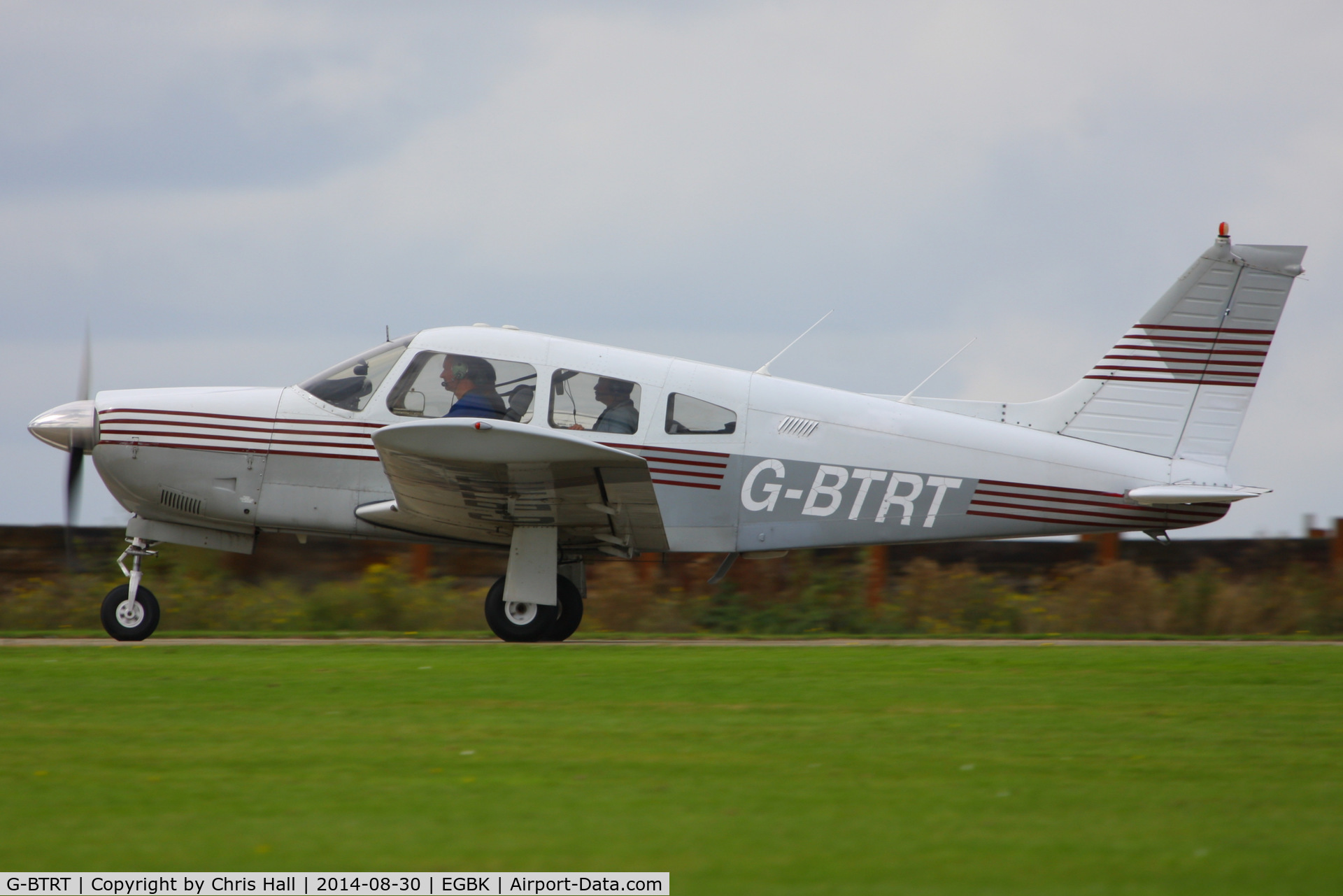 G-BTRT, 1975 Piper PA-28R-200 Cherokee Arrow C/N 28R-7535270, at the LAA Rally 2014, Sywell