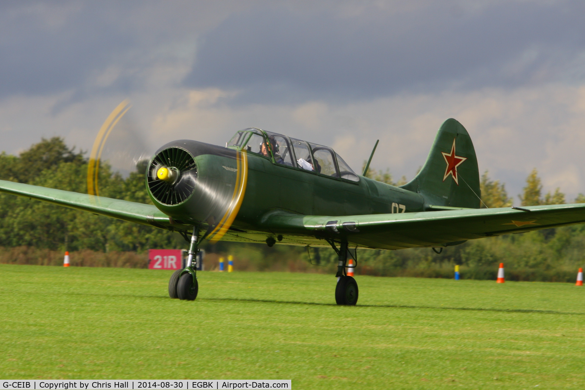 G-CEIB, 1958 Yakovlev Yak-18A C/N 1160403, at the LAA Rally 2014, Sywell