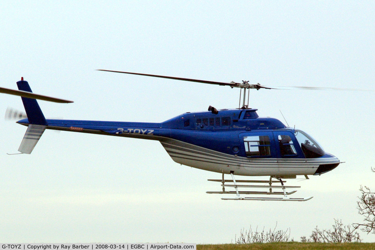 G-TOYZ, 1986 Bell 206B JetRanger III C/N 3949, Bell 206B-3 Jet Ranger III [3949] Cheltenham Racecourse~G 14/03/2008