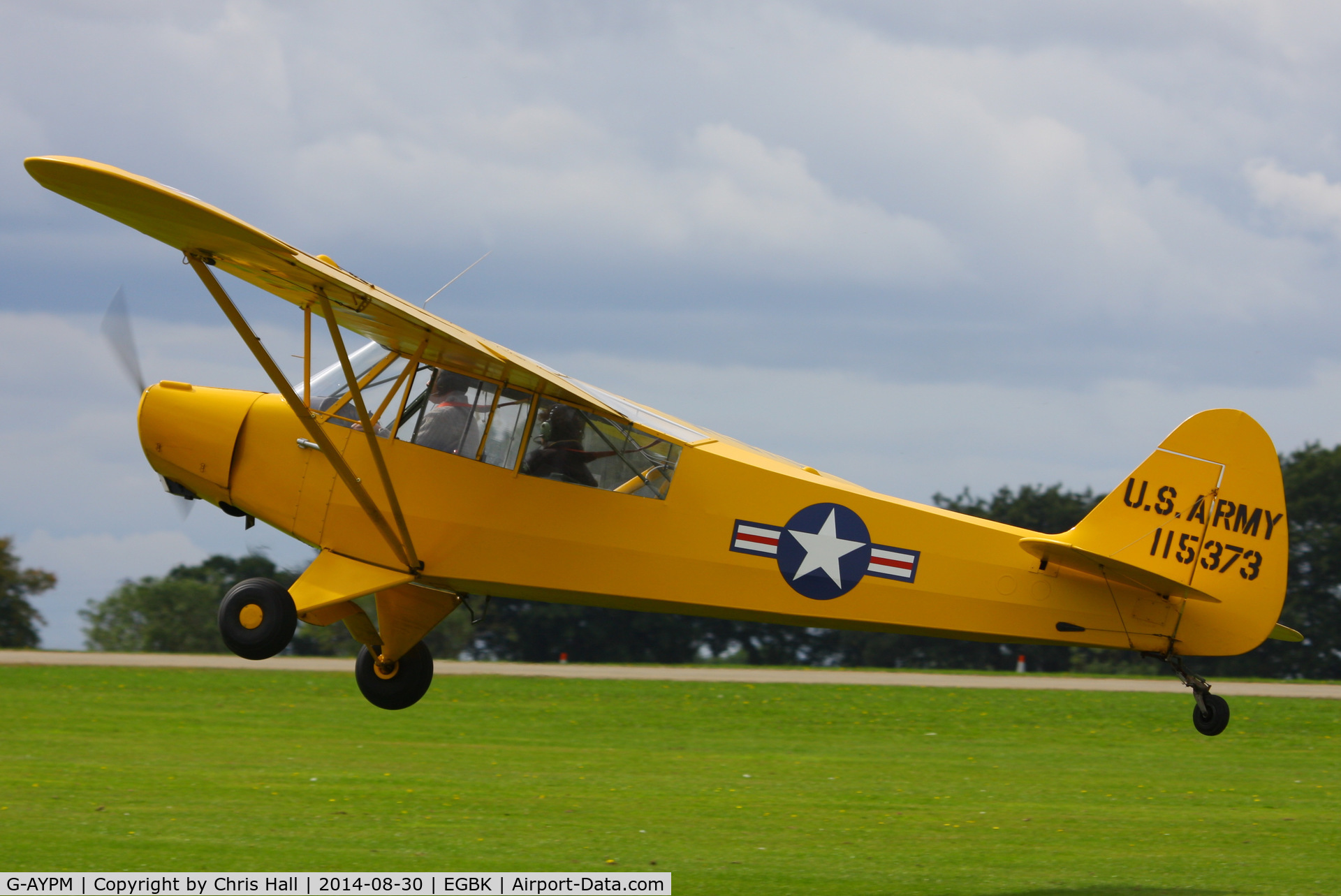 G-AYPM, 1951 Piper L-18C Super Cub C/N 18-1373, at the LAA Rally 2014, Sywell